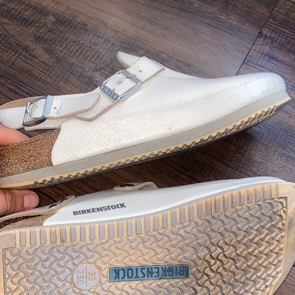 Birkenstock Cream Mules & Clogs - Picture 9 of 16